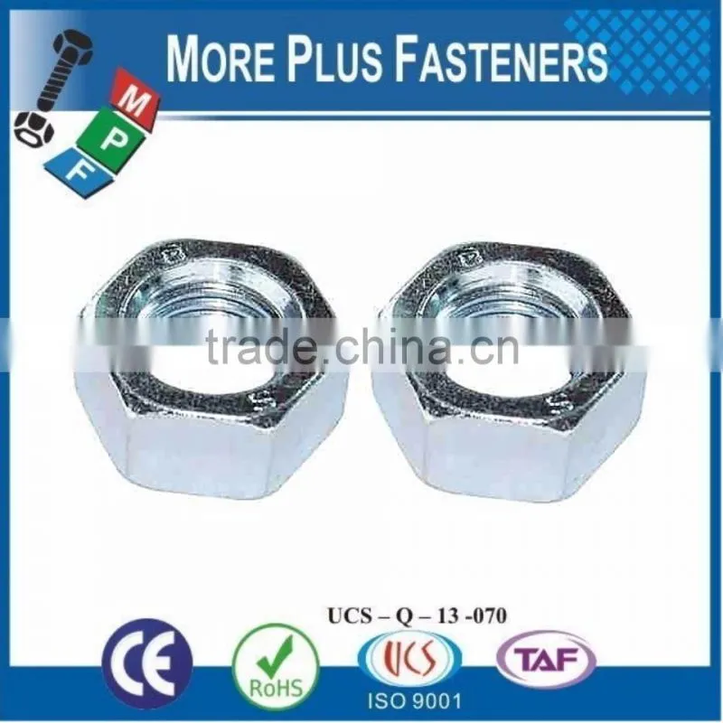 Made in Taiwan Zinc Plated Hexagon Nut