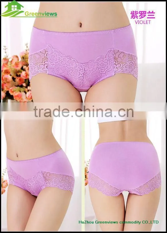 High quality newest women Bamboo fiber underwear girl lace boyshort ladies hipster women bamboo underwear panties