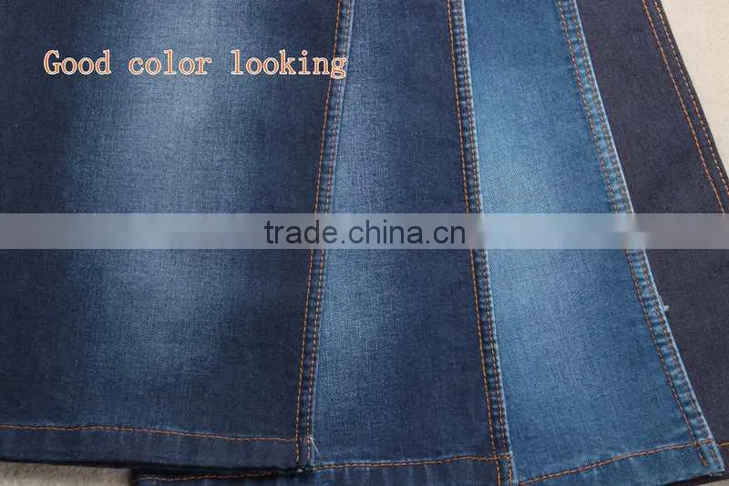 High quality best price cotton polyester stretch slub bull denim fabric for girls' jeans and shorts