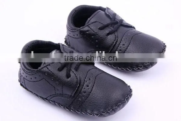 Solid Color Prewalker Girls Boy Leather Shoes