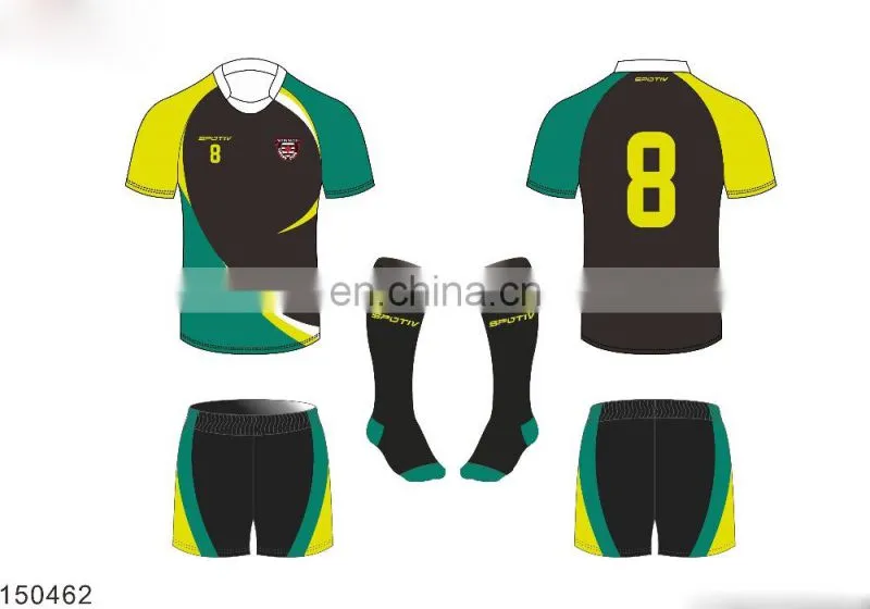 2015 customize college team rugby jersey set