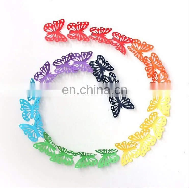 Laser Cut 3D Butterfly Paper Wall Sticker Home Decoration Wholesale