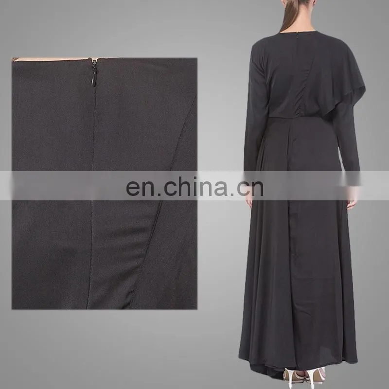High Quality Chiffon Long Sleeves Maxi Dress Beautiful Muslim Women Abaya