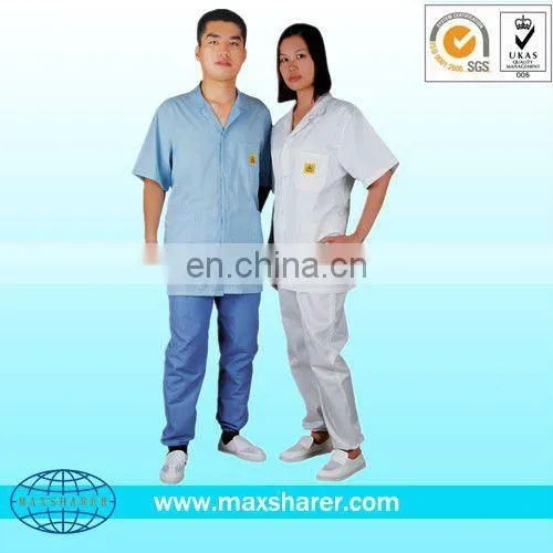 12 years supplier Maxsharer manufacture esd antistatic short sleeve work shirt