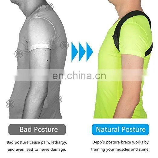 Widen Neoprene Clavicle Shoulder Back Support Belt Posture Corrector