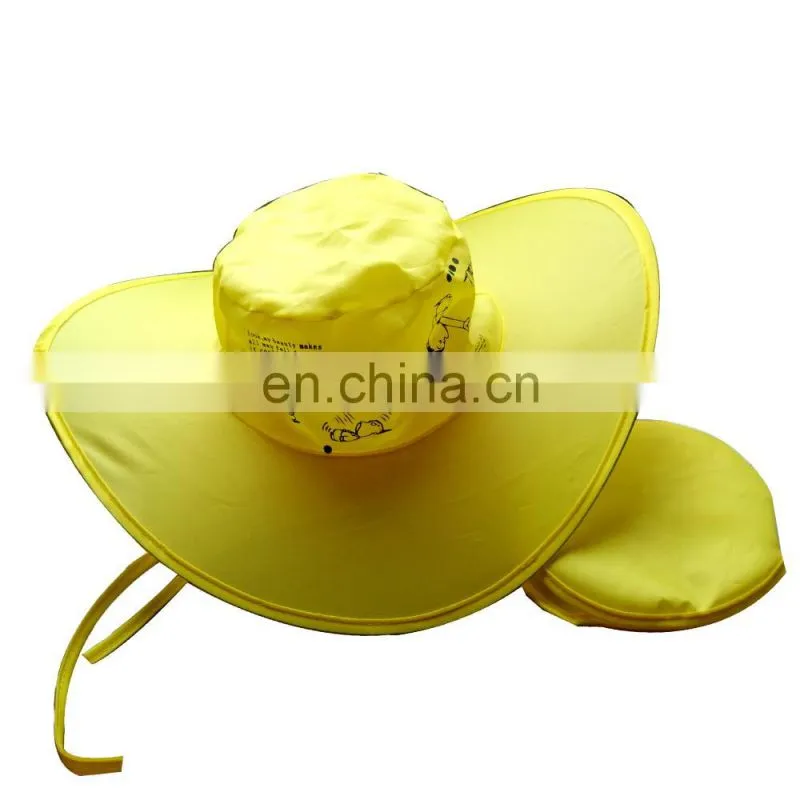 cheap hot promotion foldable polyester large sun hat
