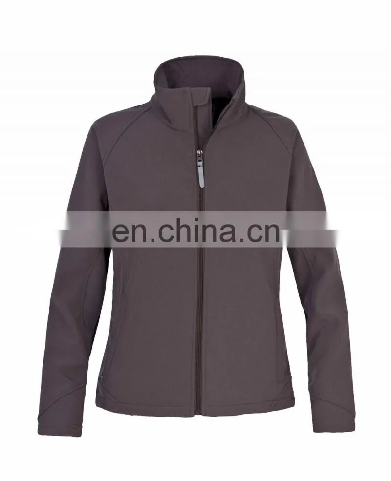 Stylish softshell waterproof women jacket black jacket