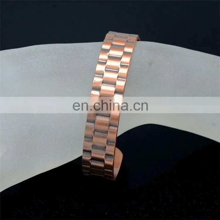 High powered magnets arthritis pain relief mens pure copper magnetic bracelet