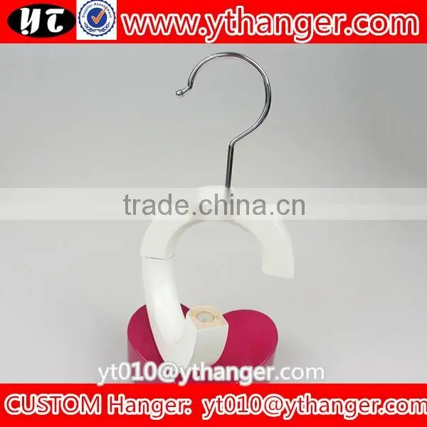 YY0544 high quality white wooden ring hanger for jeans ring scarf hanger