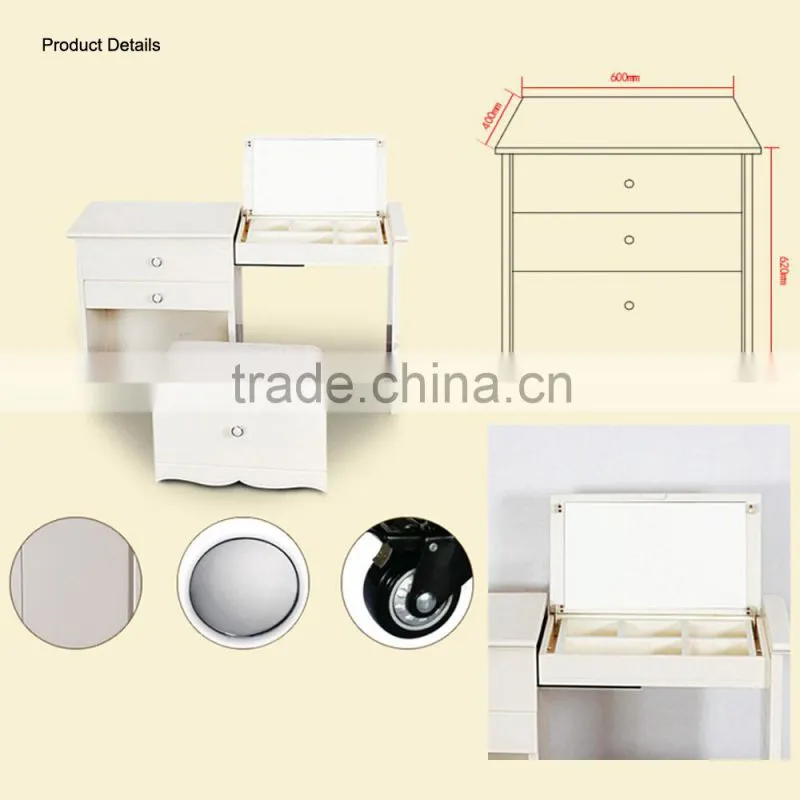 Multi-functional cabinet can change to beside table dresser or computer table