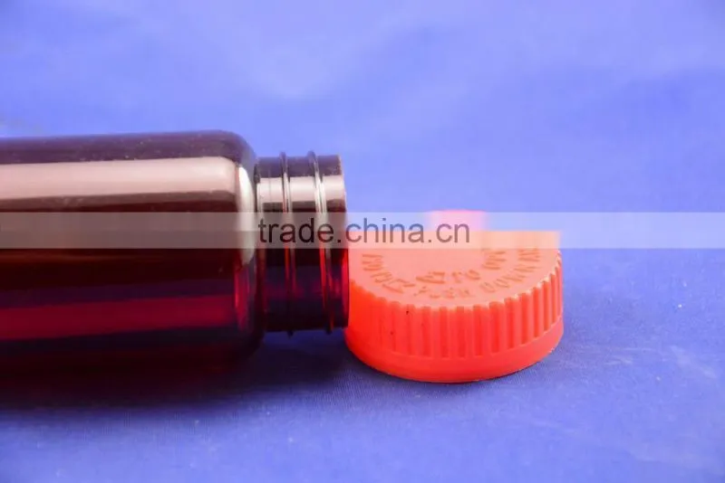 PET amber 100ml pharmaceutical bottles