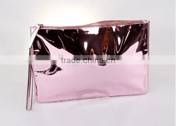 2016 New Design Fashion Lady Genuine Leather Envelope Clutch Bag