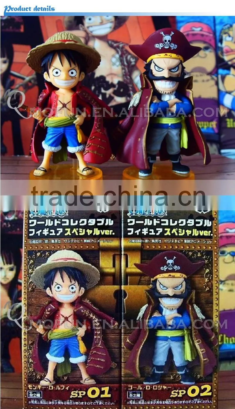 MINI QUTE 6 cm Japanese anime one piece action figure Kawaii Monkey D Luffy & Gol D Roger brinquedos boys in box NO.MQ 081