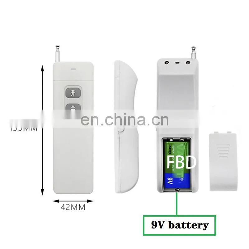 3000m long range remote control switch dc 12v 1 ch 10a relay receiver transmitter learning light lamp wireless switch 315433mhz