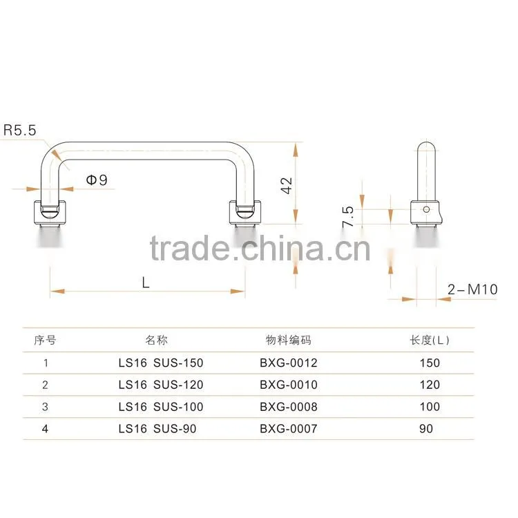 CE Rohs LS16 SUS stainless steel handle