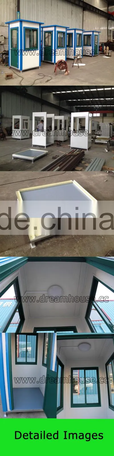 Single person space portable security booth /cheap prefabricated sentry box / security guard booth