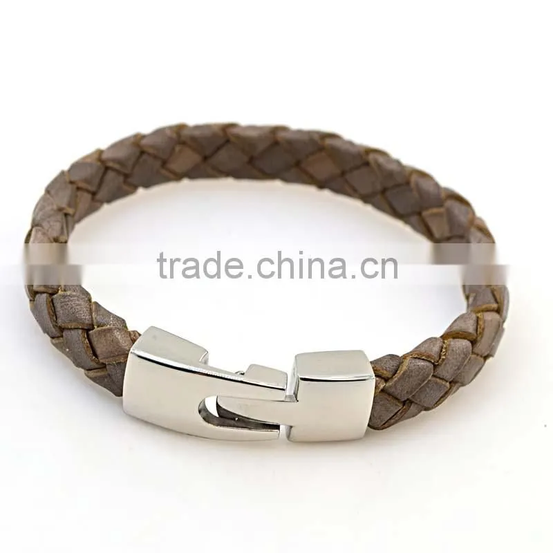 2016 Beautiful Promotion Cow Leather Wrist Band Mens Bracelet