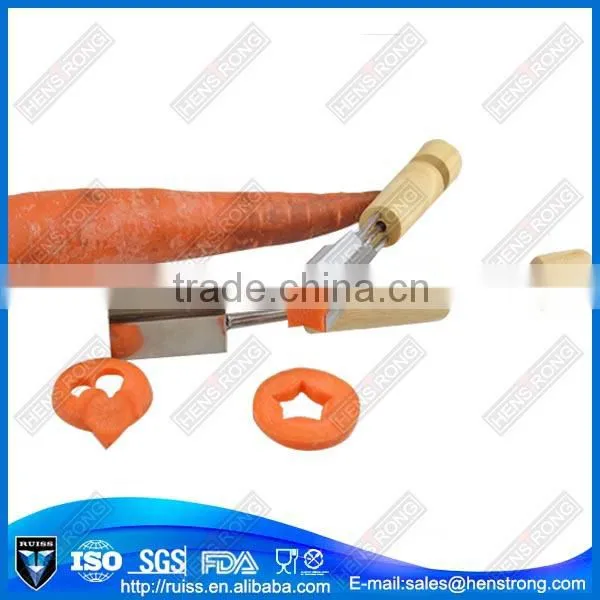Easy using carrot corer ,vegetable corer with wooden handle