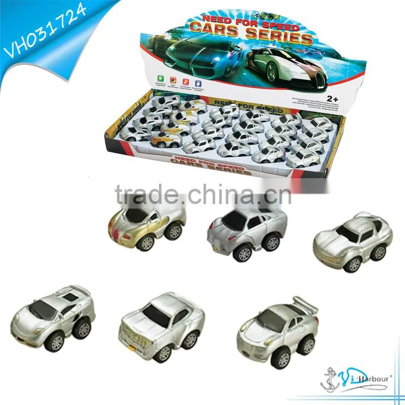 Vinyl Mni Small Cartoon Pull Back Action Toy Car