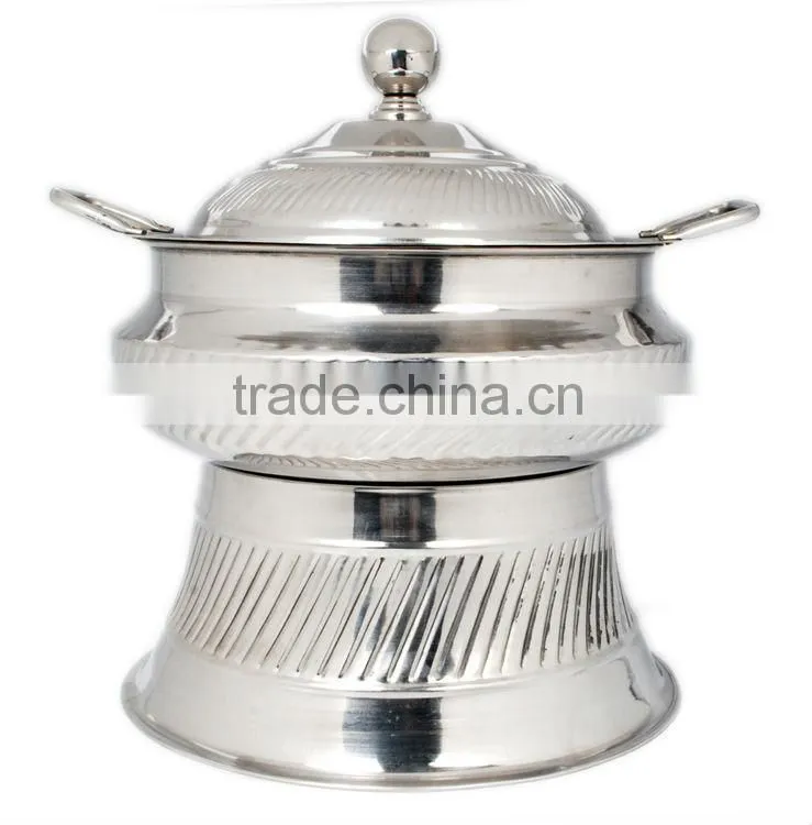 Steel Cheffing Dish, Wedding & Party utensils, food serving dish, hot keeping dish, Catering item, Hotel & Restaurant utensils