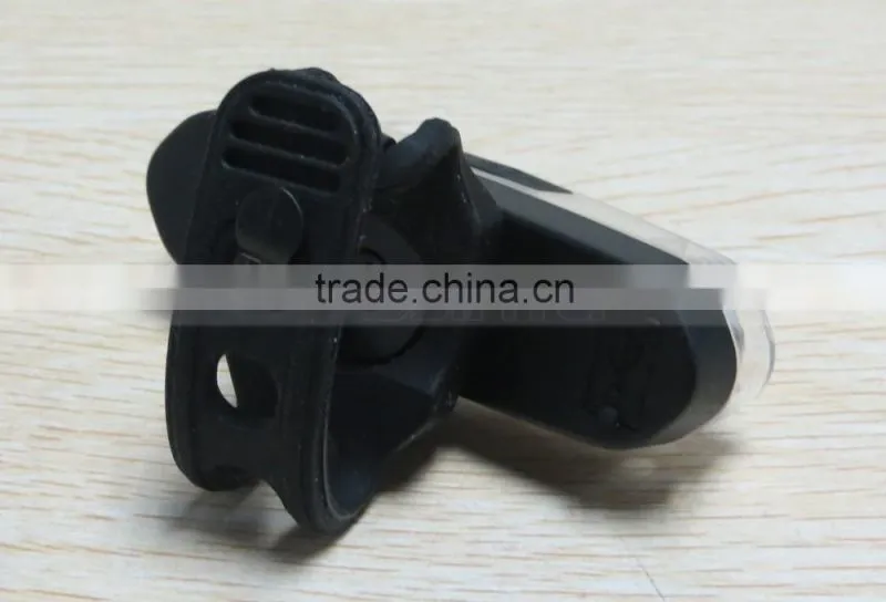 Blue Red LED Plastic Clip Collar 120LM Bicycle Front Light Warm Security Lamp