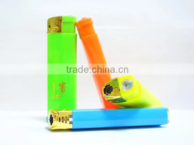 plastic cigarette gas lighter ,refillable windproof lighter with custom logo printing
