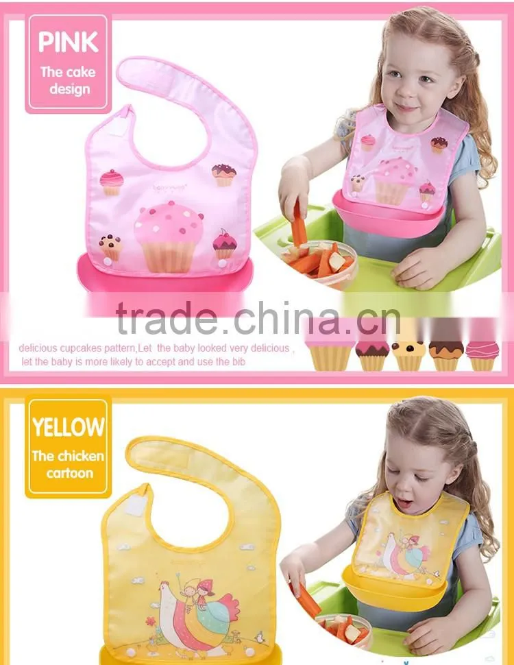 multi-functional colorful baby bib with cute design