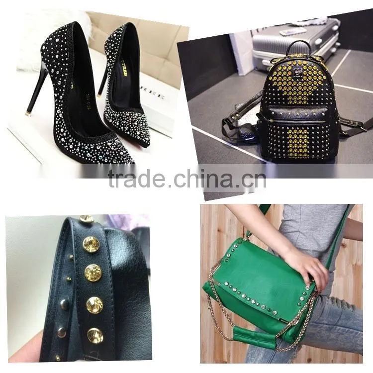 cap diamond rivet,colorful crystal rhinestones leather rhinestone rivets