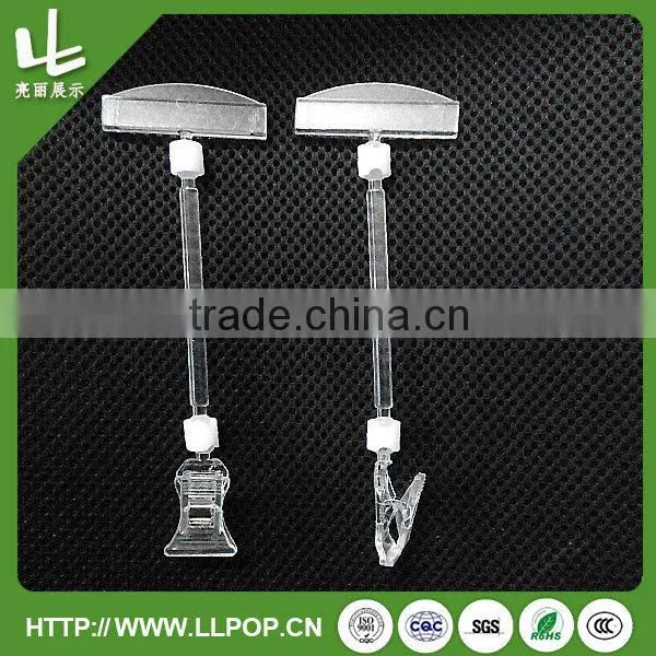 Acrylic POP Sign Holder Clip Mounting Clamp Merchandise Sign Clip