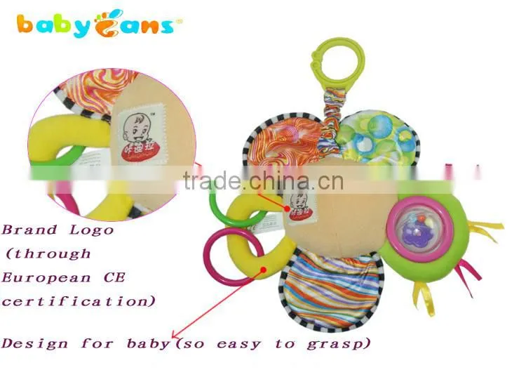 Babyfans popular cute design baby crib hanging toy baby rattle toy hot selling baby plush toy