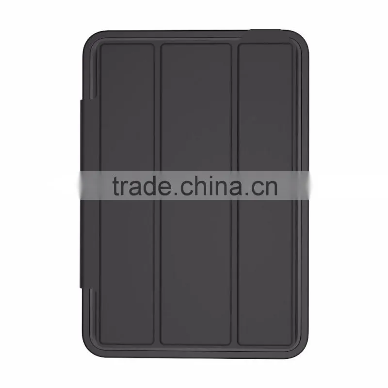 2016 Luxury PU Leather Wake Sleep Function Folding Leather PU TPU PC Full Cover Shockproof Case For iPad Mini 4 TB-0281