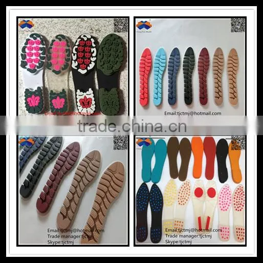 Different type fashionable customized OEM PVC soft rubber shoe soles