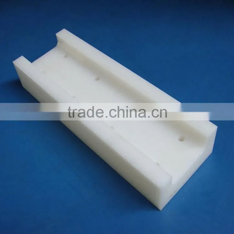 Plastic engineering factory low price linear cnc machining uhmwpe plastic elevator guide rail