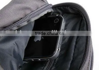 grey polyester waist bag