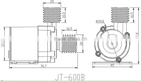 DC12V or 24V Micro DC Submersible Water Fountain Pump 580L/H