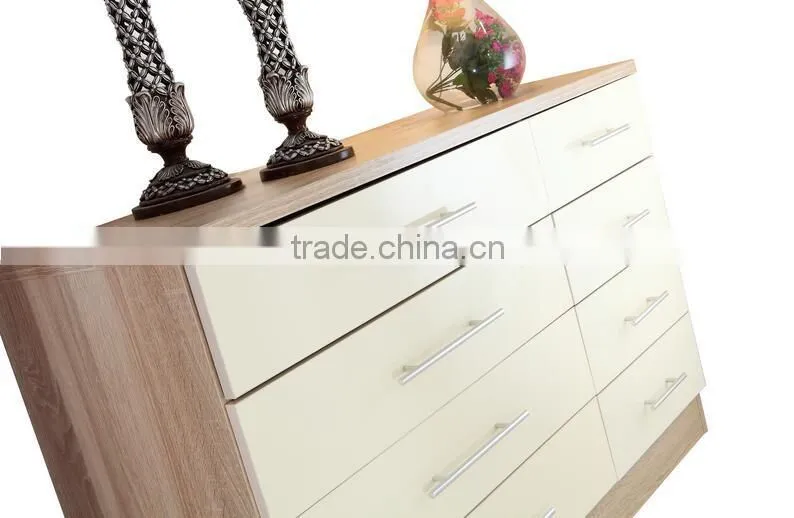 Home Use Wood Vienna Four plus Four Drawer Chest Cabinet