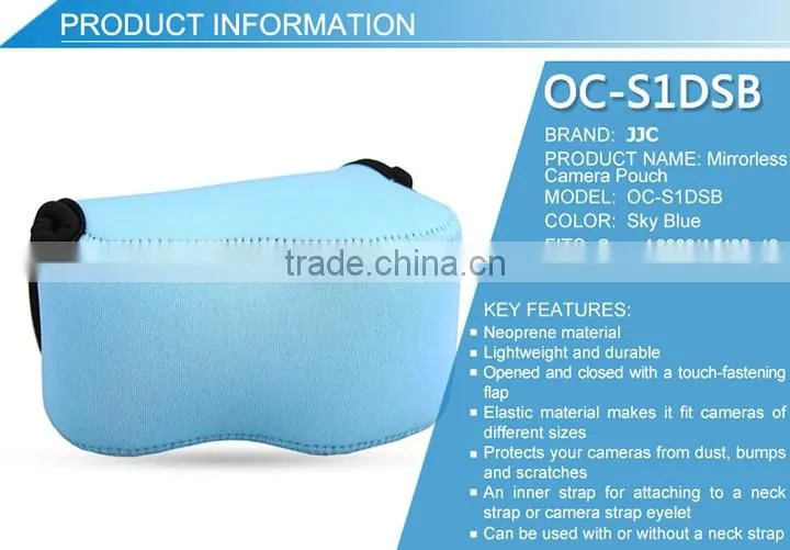 JJC Waterproof Mirrorless Camera Bag Neoprene Pouch Camera Case for Fujifilm for Nikon for Canon