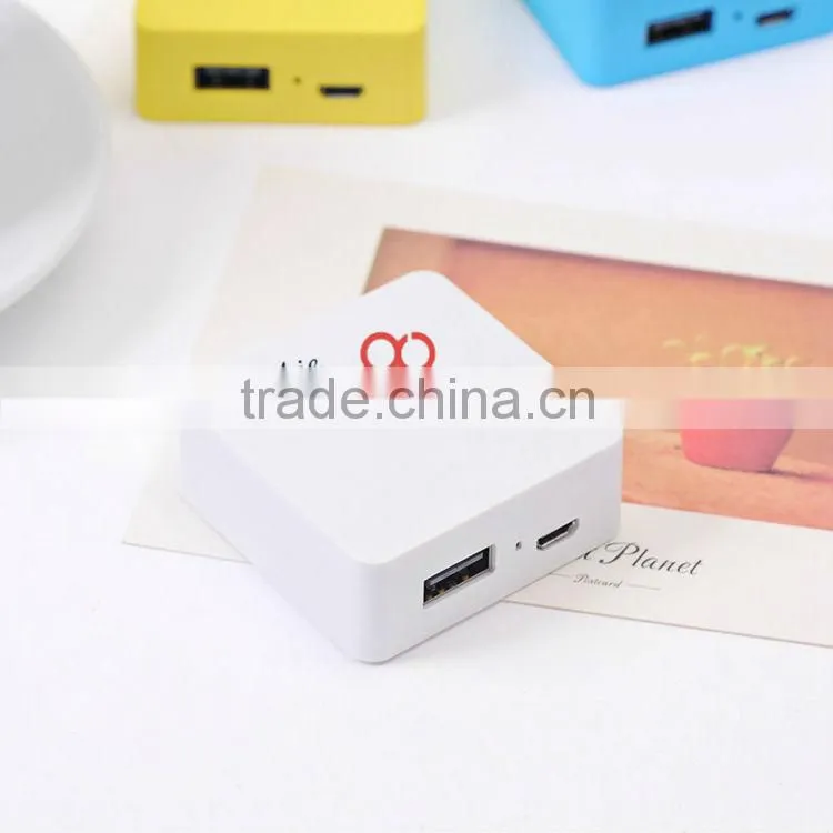 rechargeable external battery charger mobile phone W208 Cookie Power bank polymer or li-ion 2000MAH 280MAH china supplier