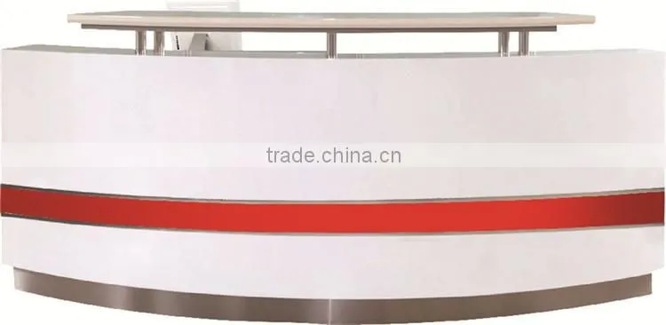 Elegant diamond shape white modern reception desk