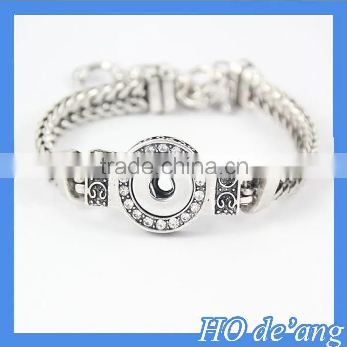 Hogift Wholesale DIY 18mm snap button Bracelet Charms Jewelry Free Shipping