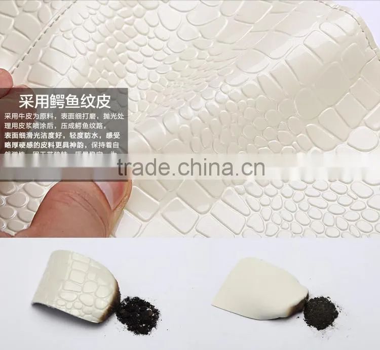2016 New arrival women genuine leather wallet cowhide crocodile purse security ladies party clutches