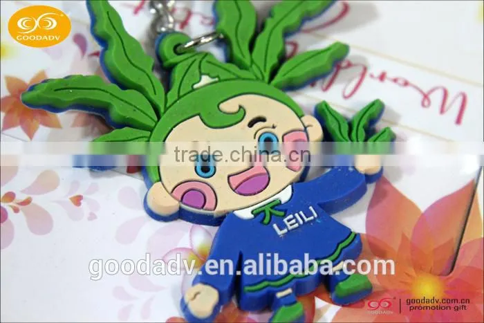 Fashion new products custom soft pvc cartoon character gift keychains