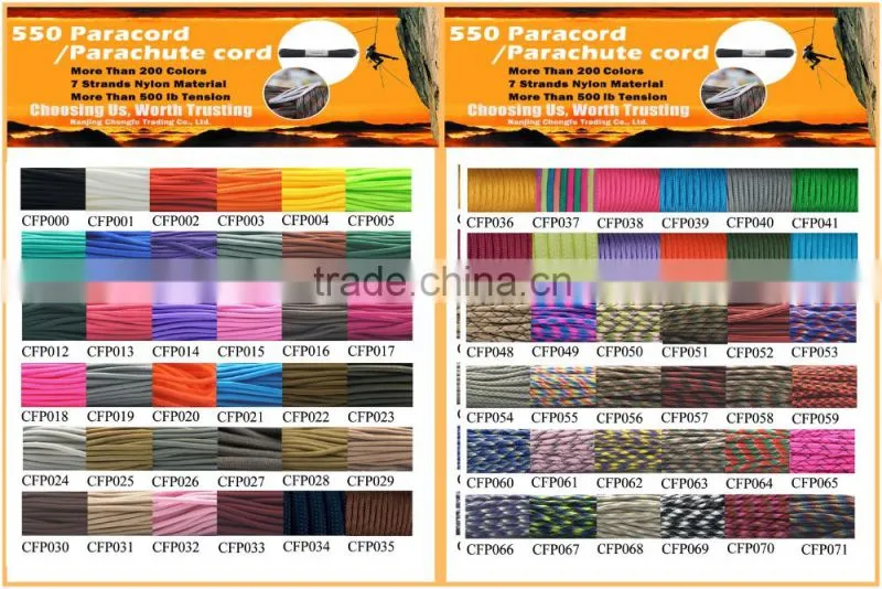 NEW!! hot selling 2mm 3 inner paracord for bracelet and camping equipment
