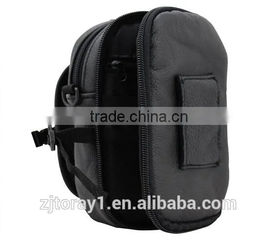 Stylish Mens PU Leather Men Shoulder Waist Cosmetic Bag Case