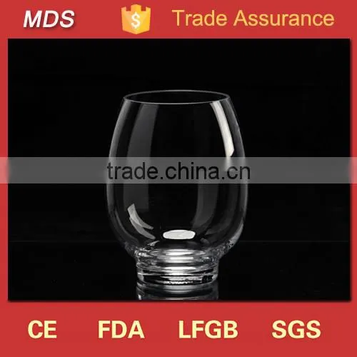 Drinking glassware brandy crystal snifter glass with short stem