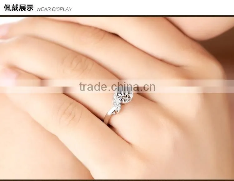 infinite New Collection Micro Pave Setting 925 Silver Ring custom clover ring of lucky for young lady