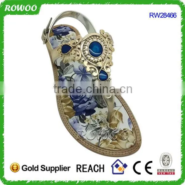 Cheap Pretty Outdoor Print PCU Flat Shoes Women Slipper