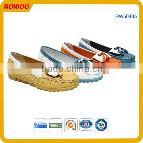 hot selling fashion leather women casual shoes,women moccasins comfortable flat shoes