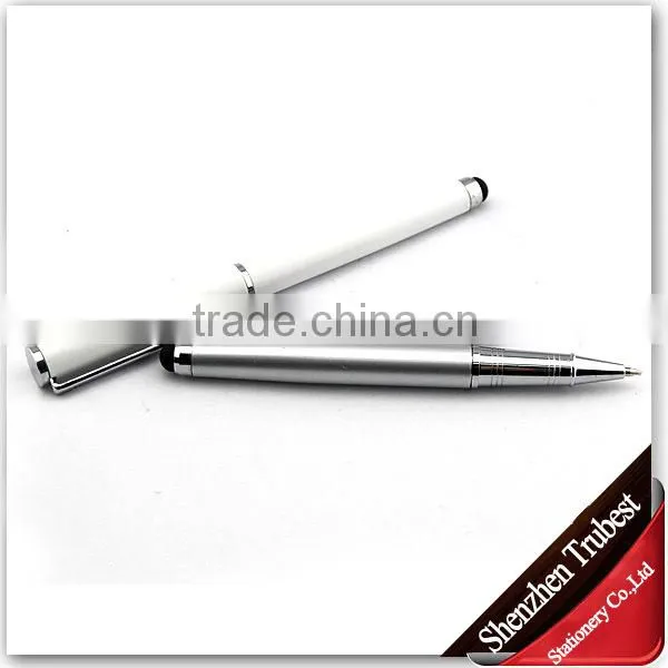 Metal touch ball pen with stylus , metal stylus touch pen