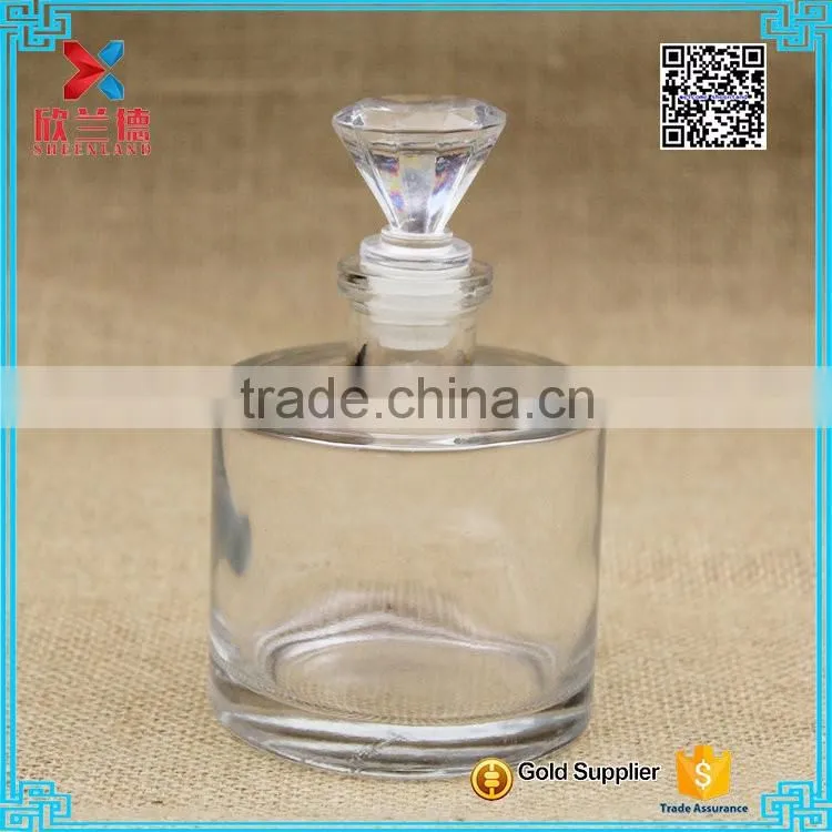 200ml high quality round fragrance aroma diffuser glass bottle with cork